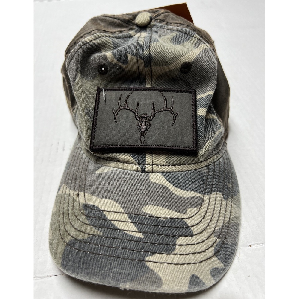 Field‎ & Stream Camo Waxed Patch Cap Hat Detachable Patch Men's OSFM